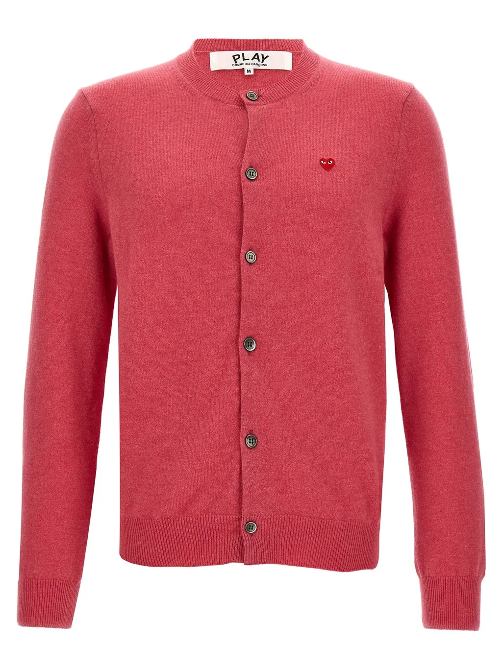 Comme Des GarÇOns Play Logo Patch Button-Up Cardigan