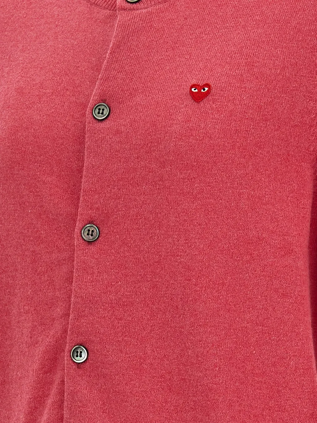 Comme Des GarÇOns Play Logo Patch Button-Up Cardigan
