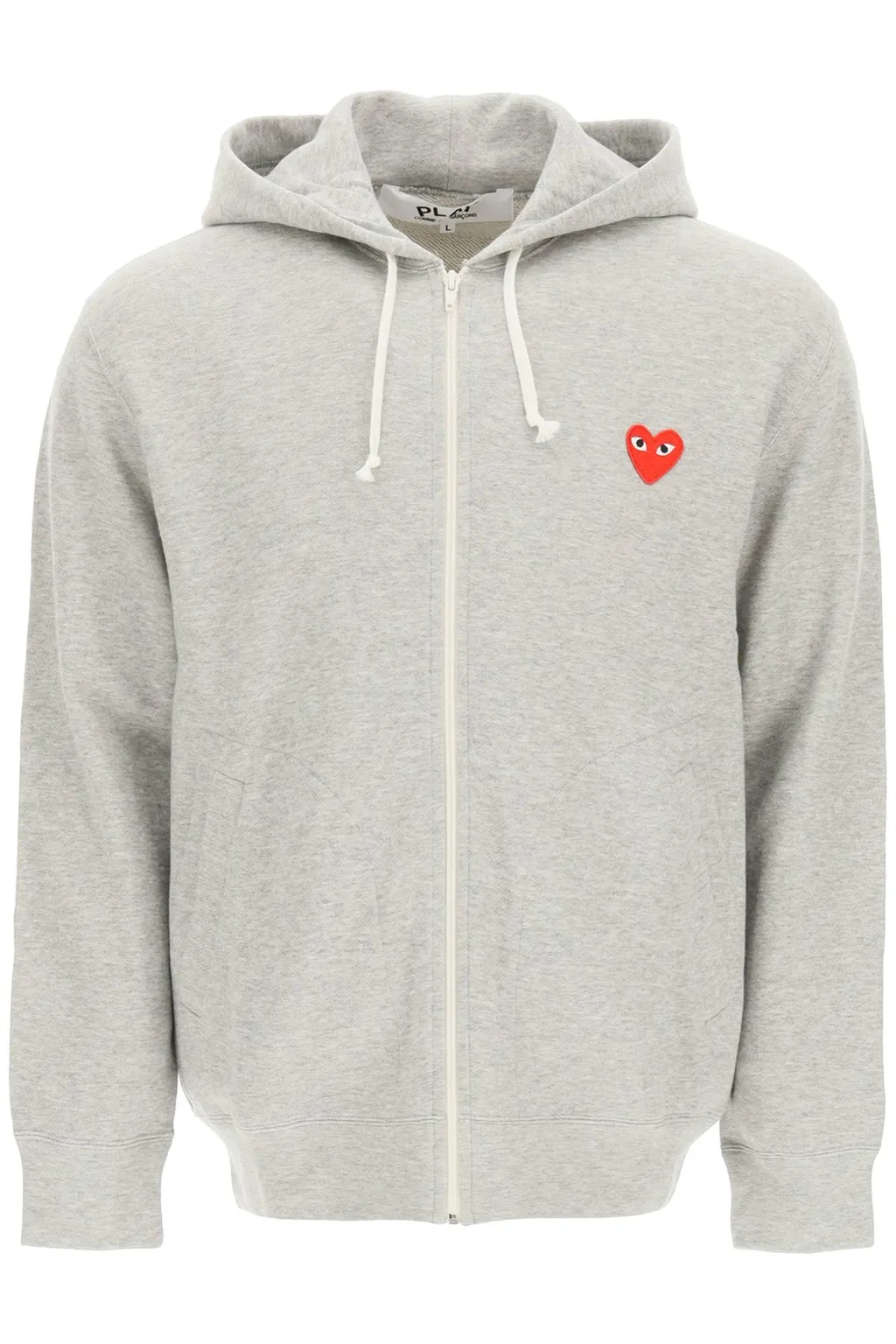 Comme Des GarÇOns Play Heart Patch Zipped Hoodie