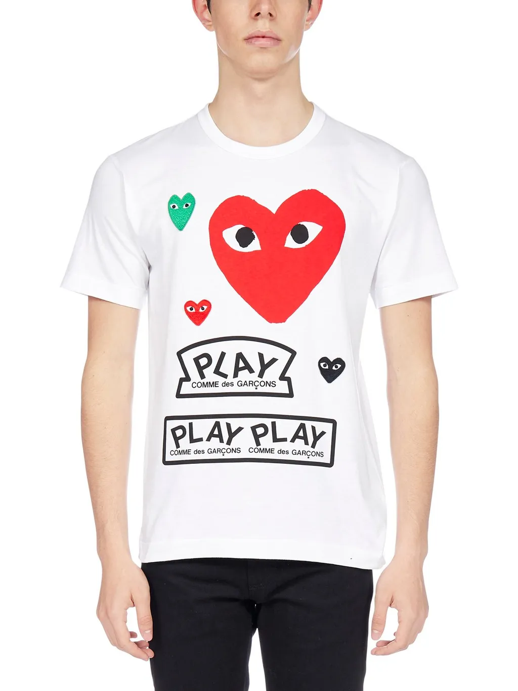 Comme Des GarÇOns Play Multi Logo T-Shirt