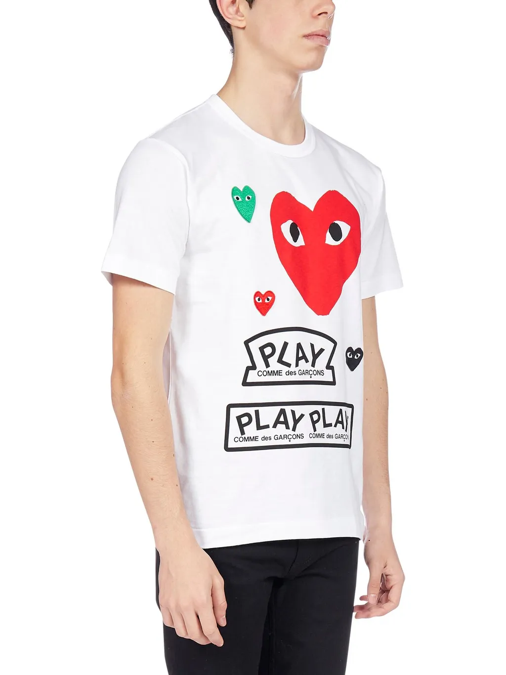 Comme Des GarÇOns Play Multi Logo T-Shirt