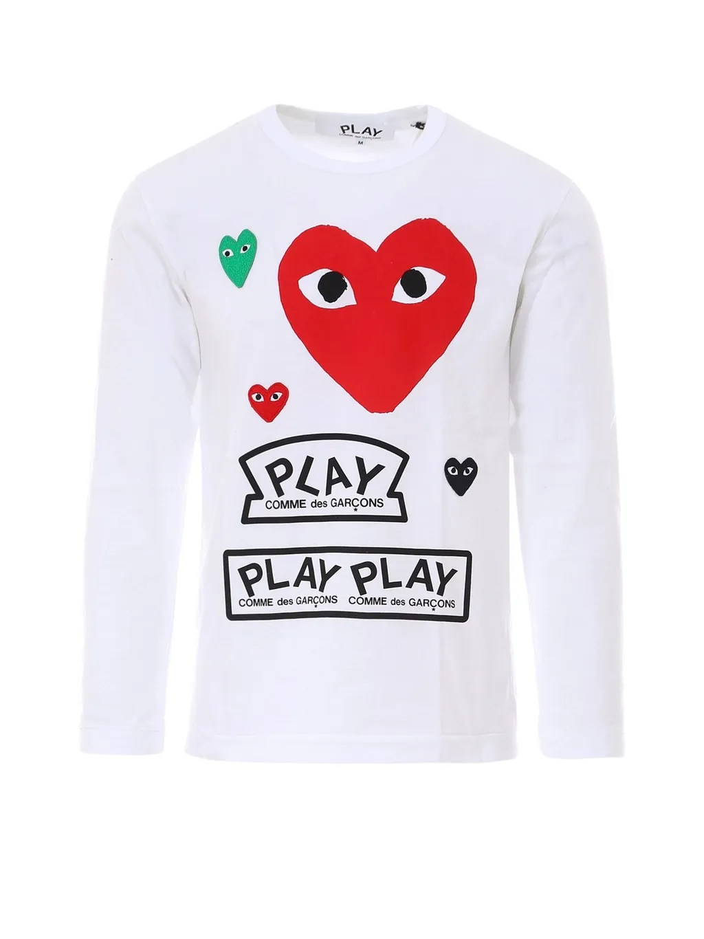 Comme Des GarÇOns Play Multi Logo Long Sleeved T-Shirt