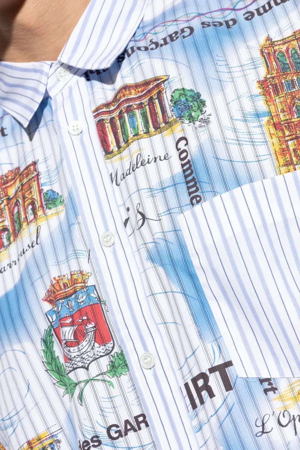 Comme Des GarÇOns Shirt Striped Landmark Shirt