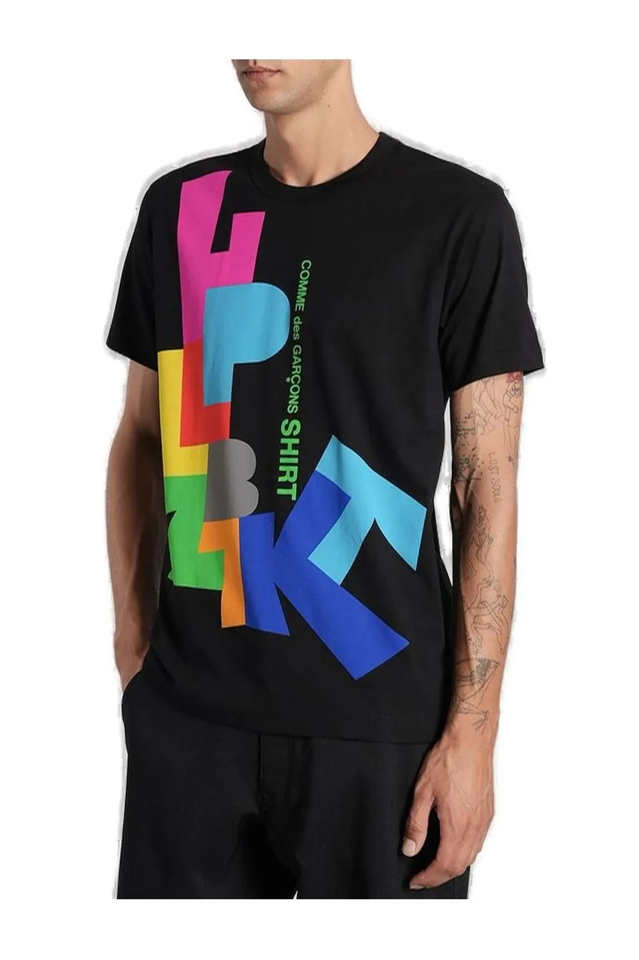 Comme Des GarÇOns Shirt Graphic Printed Crewnewck T-Shirt
