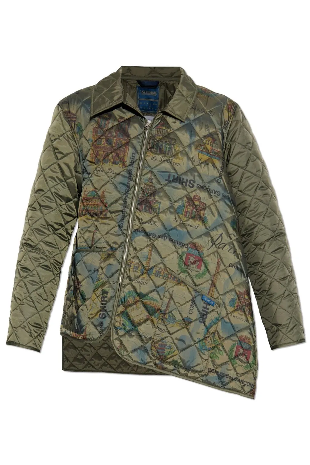 Comme Des GarÇOns Shirt X Laveham Quilted Asymmetric Zip Jacket