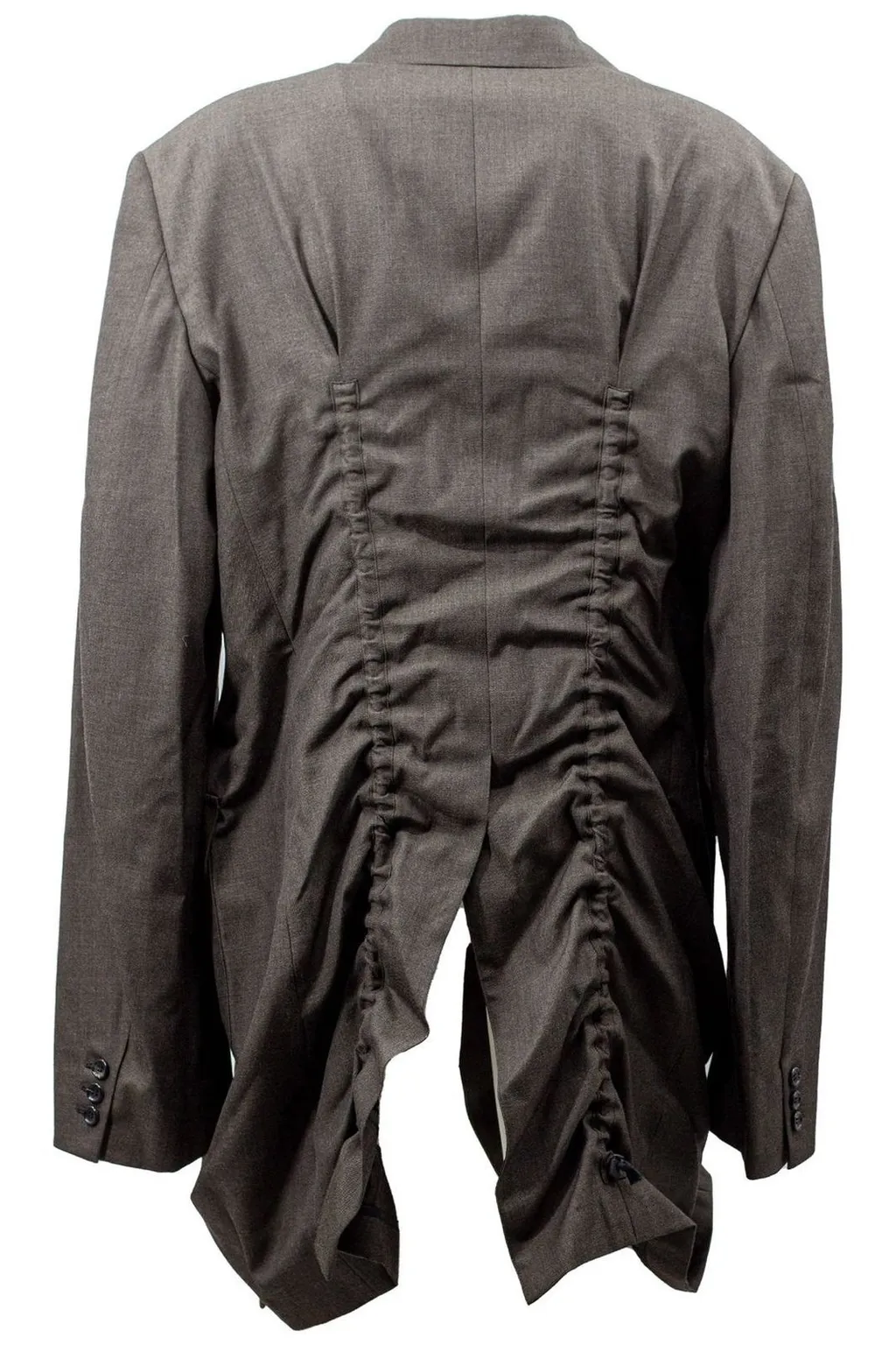 Comme Des GarÇOns Shirt Ruched Buttoned Gabardine Jacket
