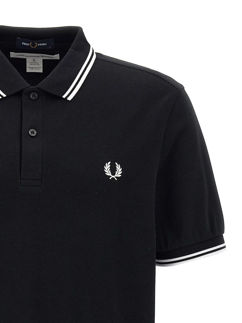Comme Des GarÇOns Shirt Logo Embroidered Polo Shirt