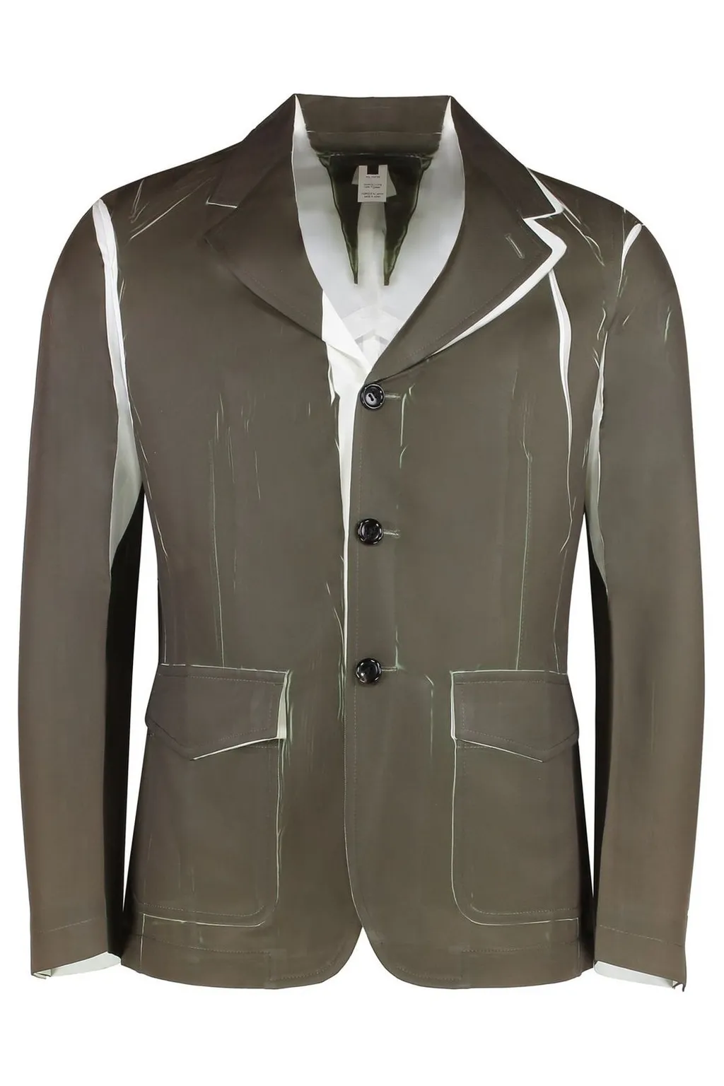 Comme Des GarÇOns Shirt Single-Breasted Contrasting-Detailed Blazer
