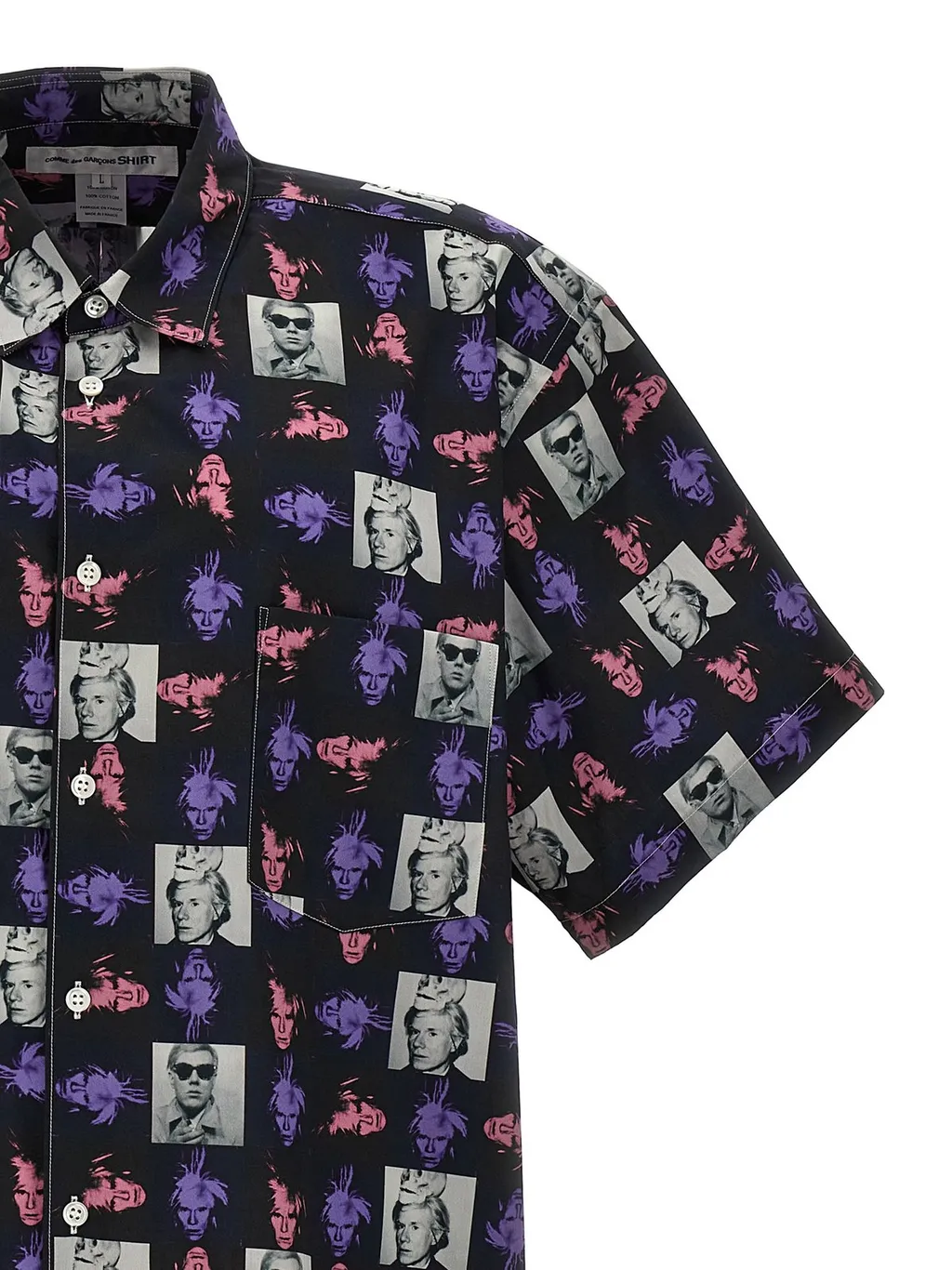 Comme Des GarÇOns Shirt Andy Warhol-Printed Poplin Shirt