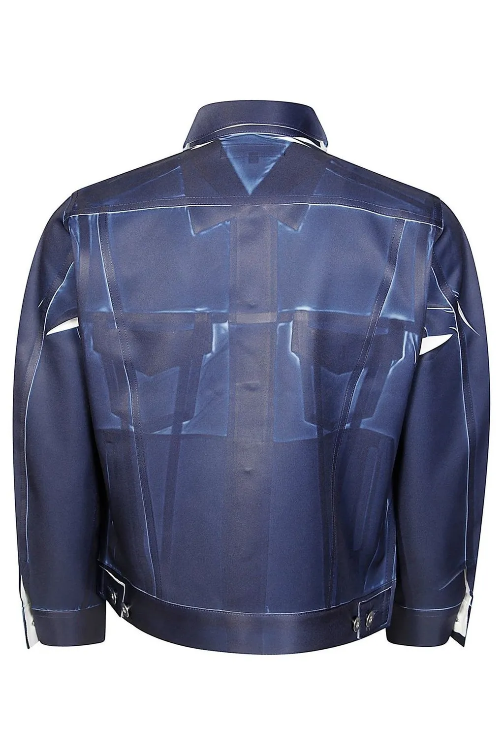 Comme Des GarÇOns Shirt Buttoned Denim Printed Jacket