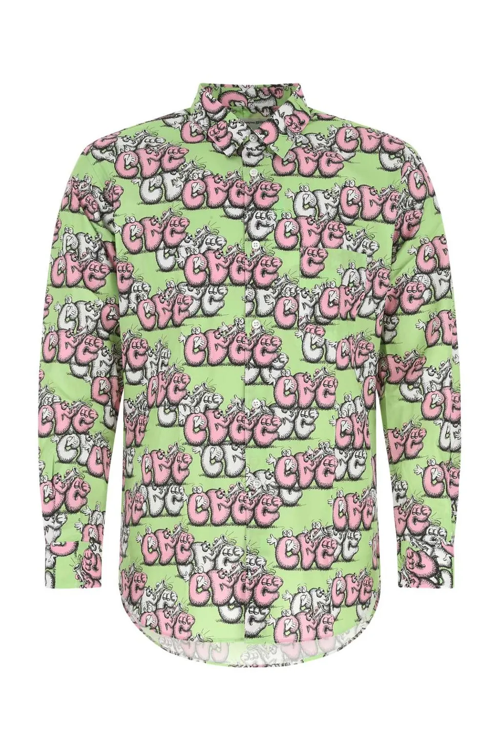 Comme Des GarÇOns Shirt X Kaws Allover Graphic Print Shirt