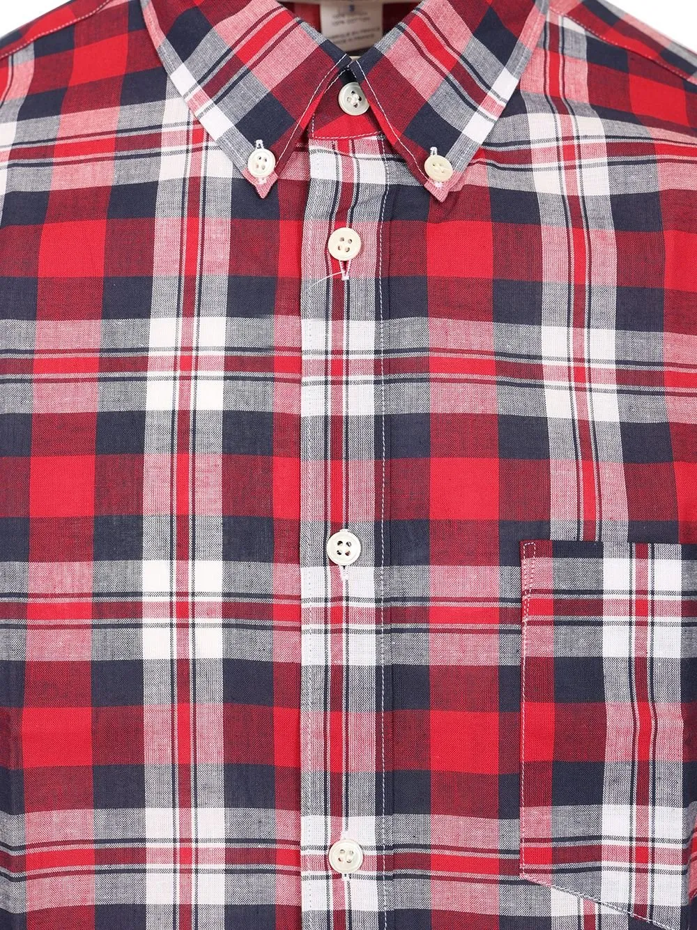 Comme Des GarÇOns Shirt Plaid Curved Hem Shirt