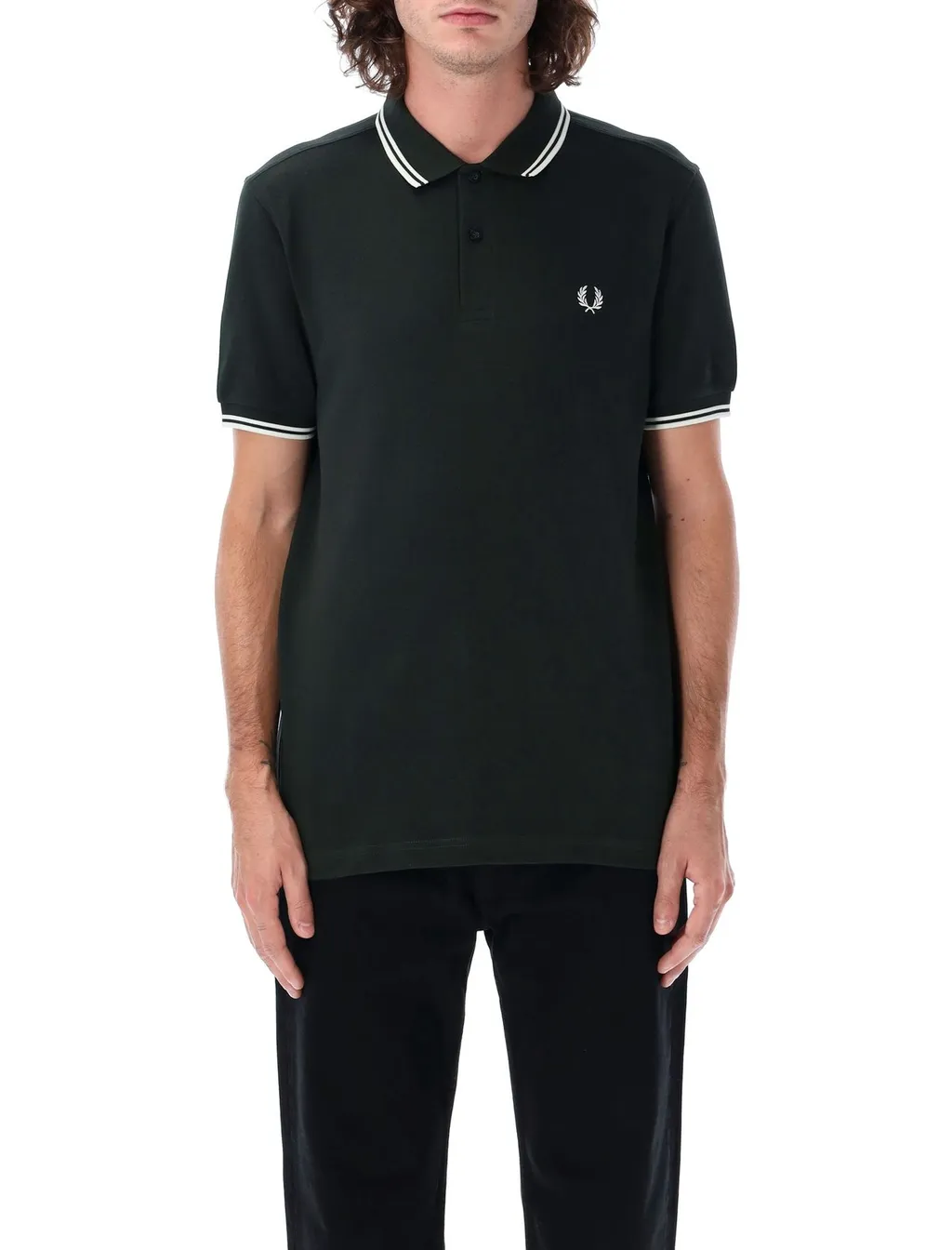 Comme Des GarÇOns Shirt Logo Embroidered Straight Hem Polo Shirt