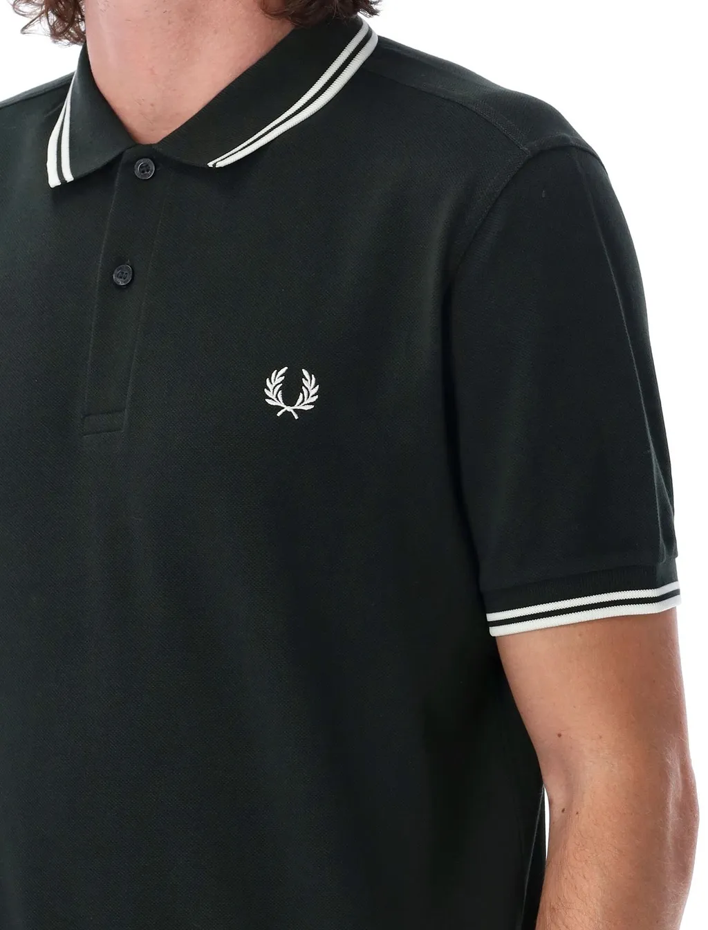 Comme Des GarÇOns Shirt Logo Embroidered Straight Hem Polo Shirt