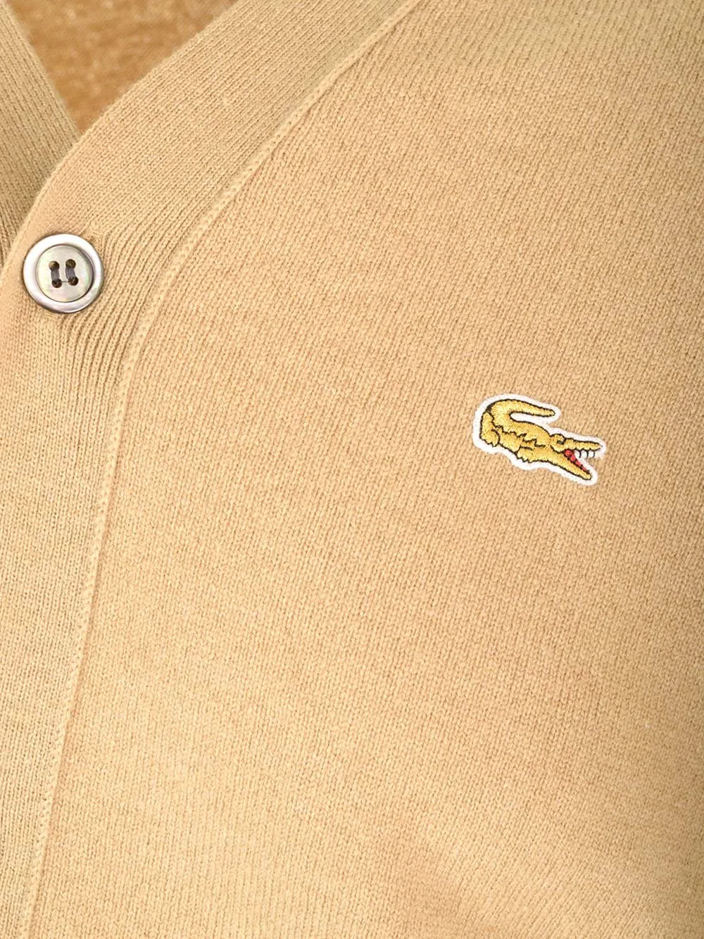 Comme Des GarÇOns Shirt X Lacoste Asymmetric-Hem Buttoned Cardigan