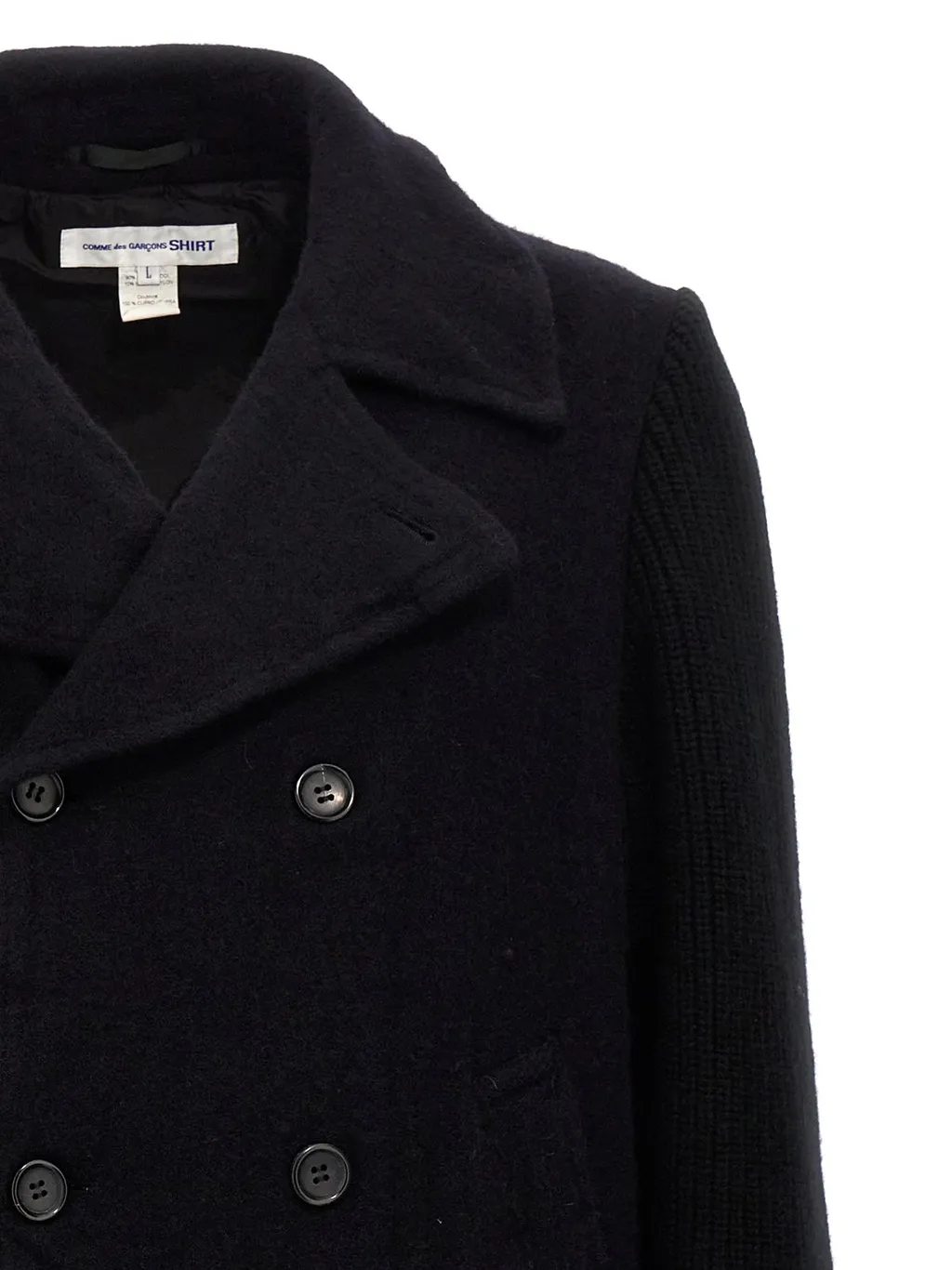 Comme Des GarÇOns Shirt Double Breasted Long Sleeved Coat