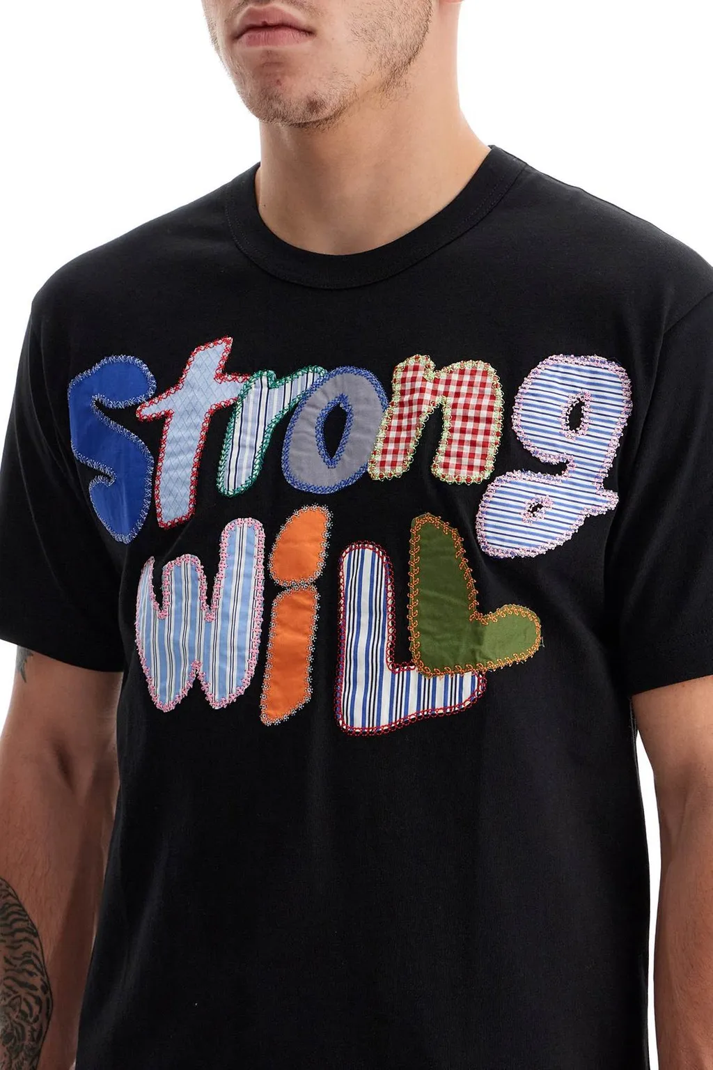 Comme Des GarÇOns Shirt Strong Will Stitched T-Shirt