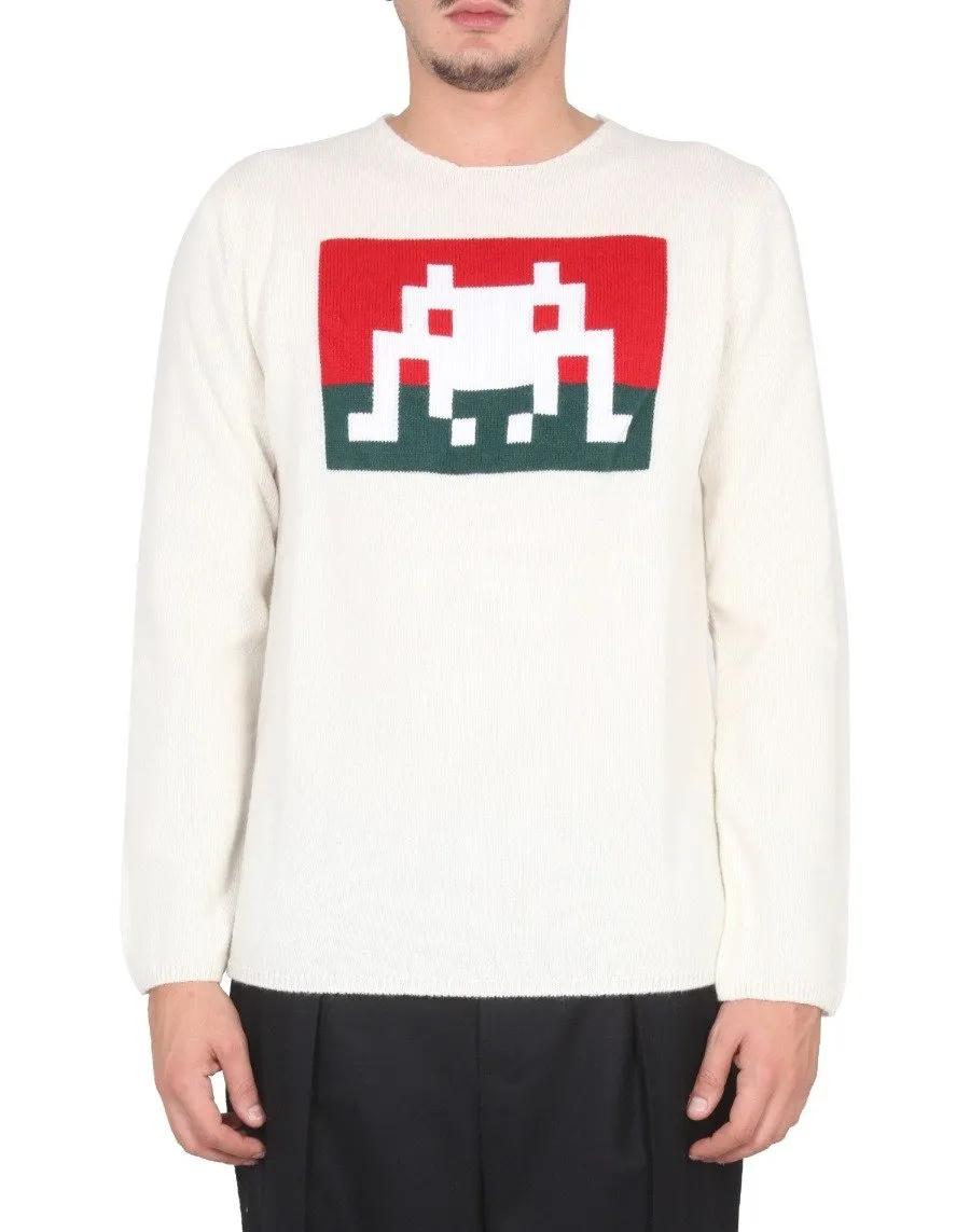Comme Des GarÇOns Shirt Graphic Jacquard Crewneck Jumper