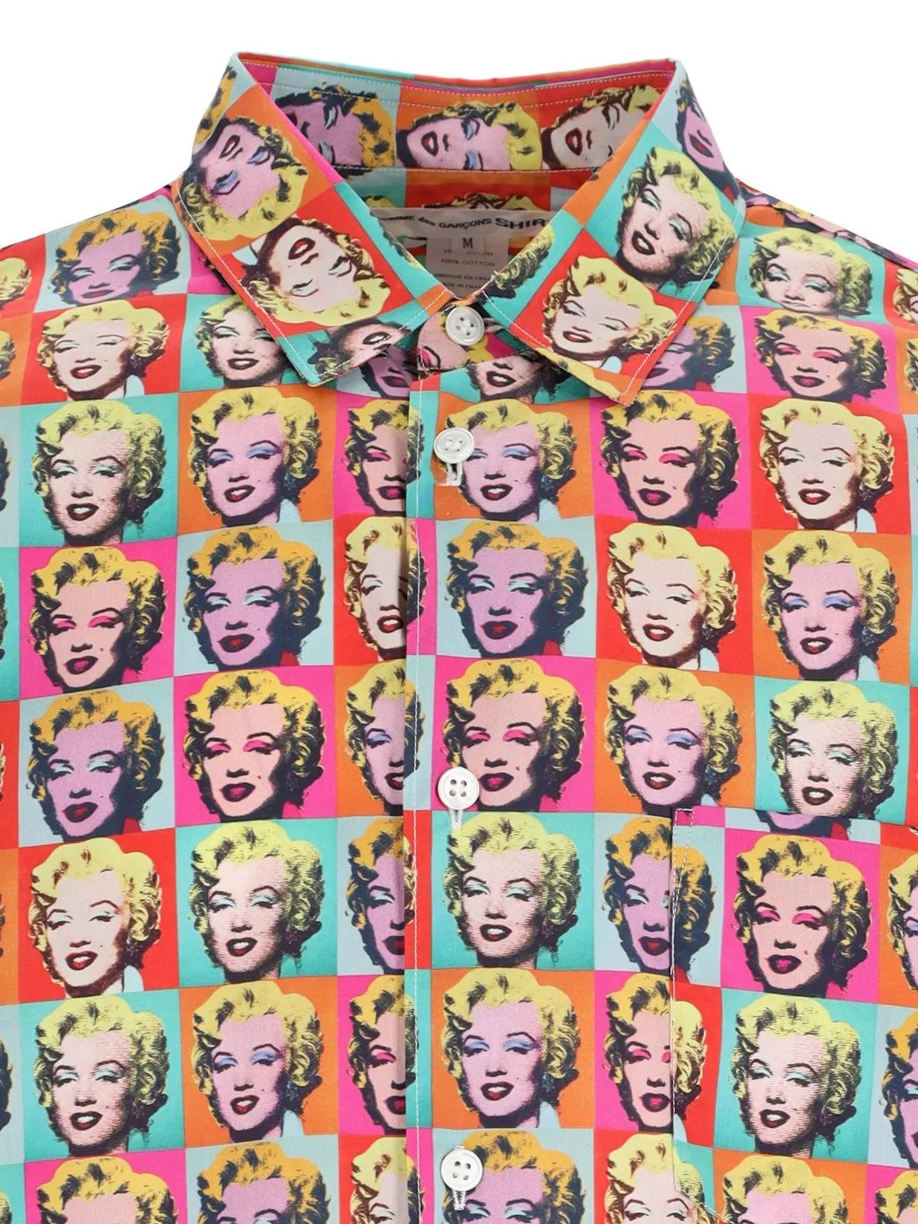 Comme Des GarÇOns Shirt Motif Printed Poplin Shirt