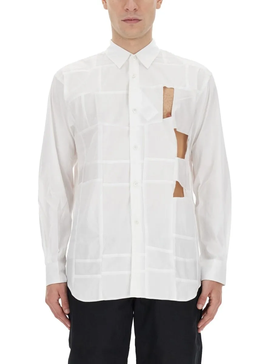 Comme Des GarÇOns Shirt Cut-Out Buttoned Shirt