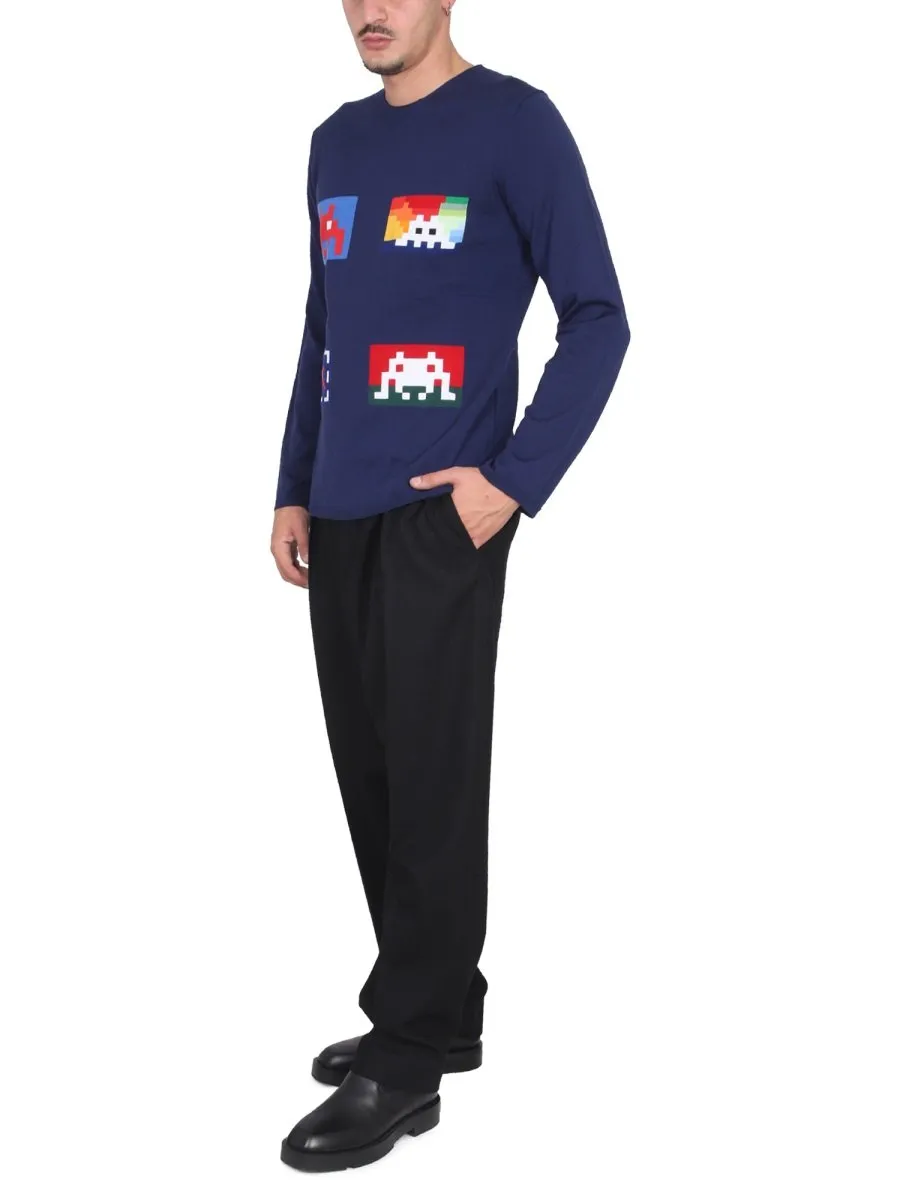 Comme Des GarÇOns Shirt Graphic Intarsia Knit Jumper