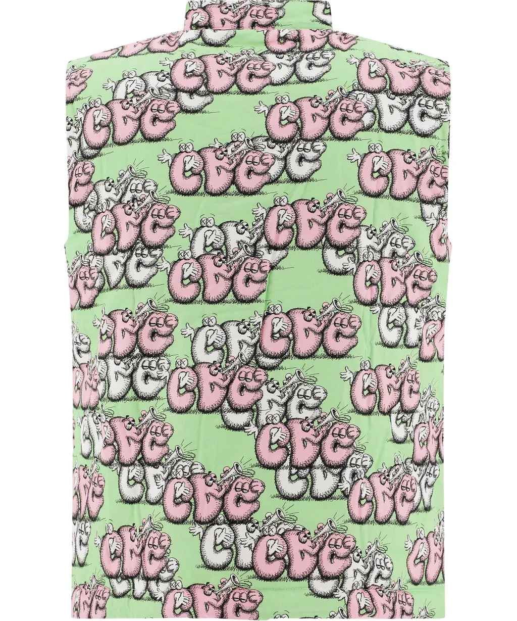 Comme Des GarÇOns Shirt X Kaws Printed Padded Gilet