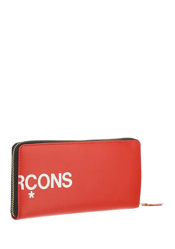 Comme Des GarÇOns Wallet Logo Printed Zipped Wallet