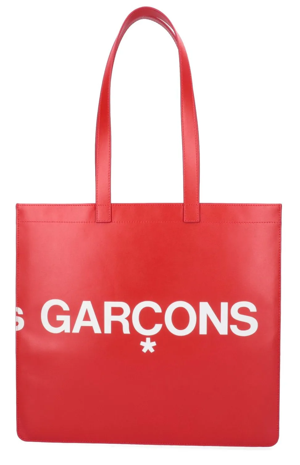 Comme Des GarÇOns Wallet Huge Logo Printed Tote Bag