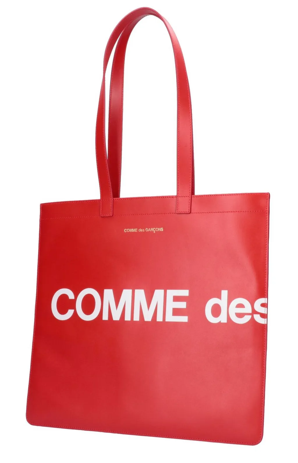 Comme Des GarÇOns Wallet Huge Logo Printed Tote Bag