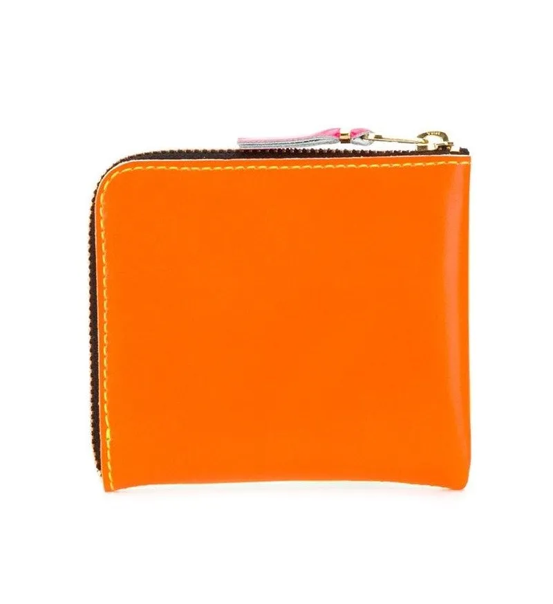 Comme Des GarÇOns Wallet Super Fluo Zip-Up Wallet