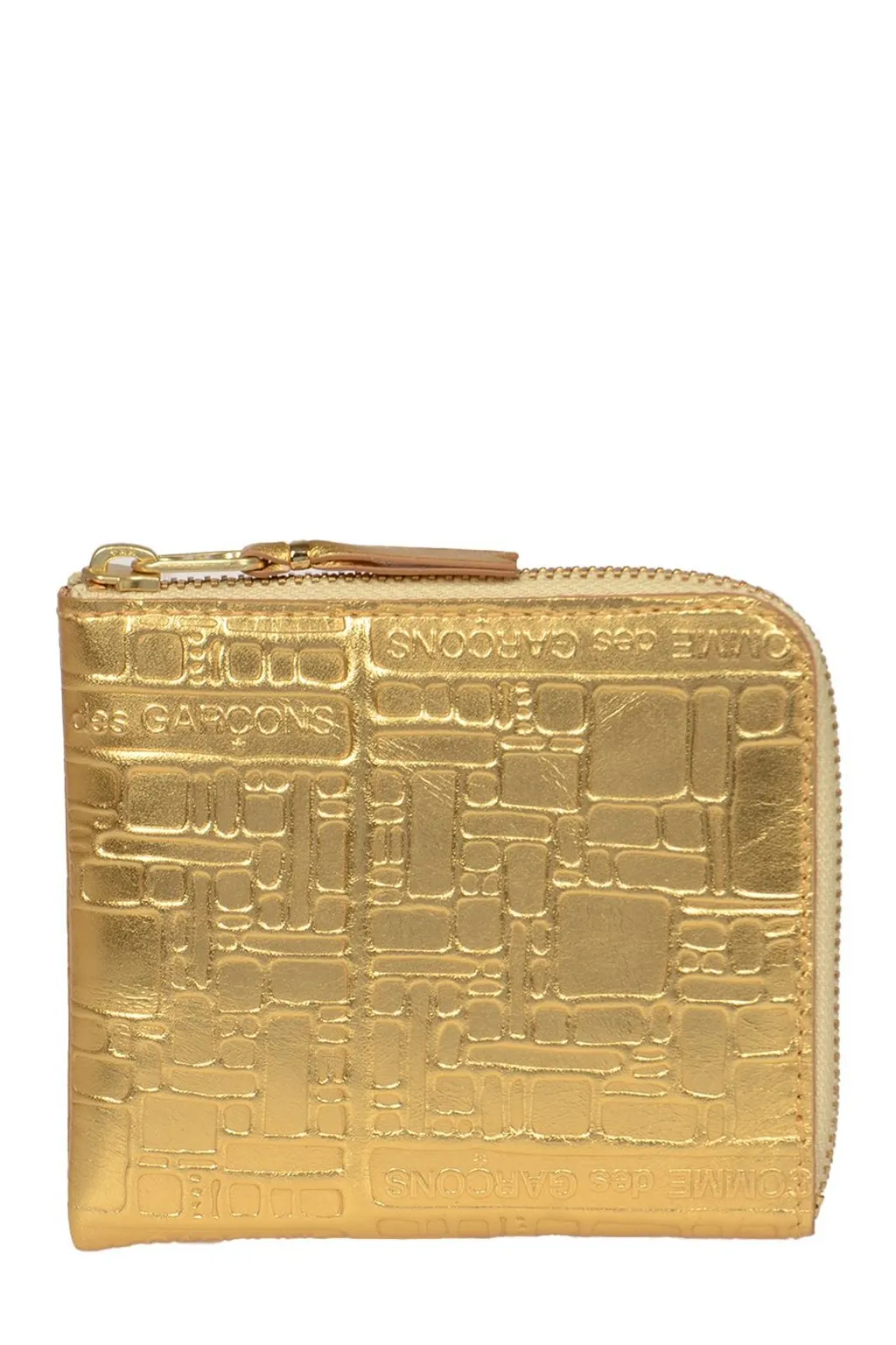 Comme Des GarÇOns Wallet Logo Embossed Zipped Wallet