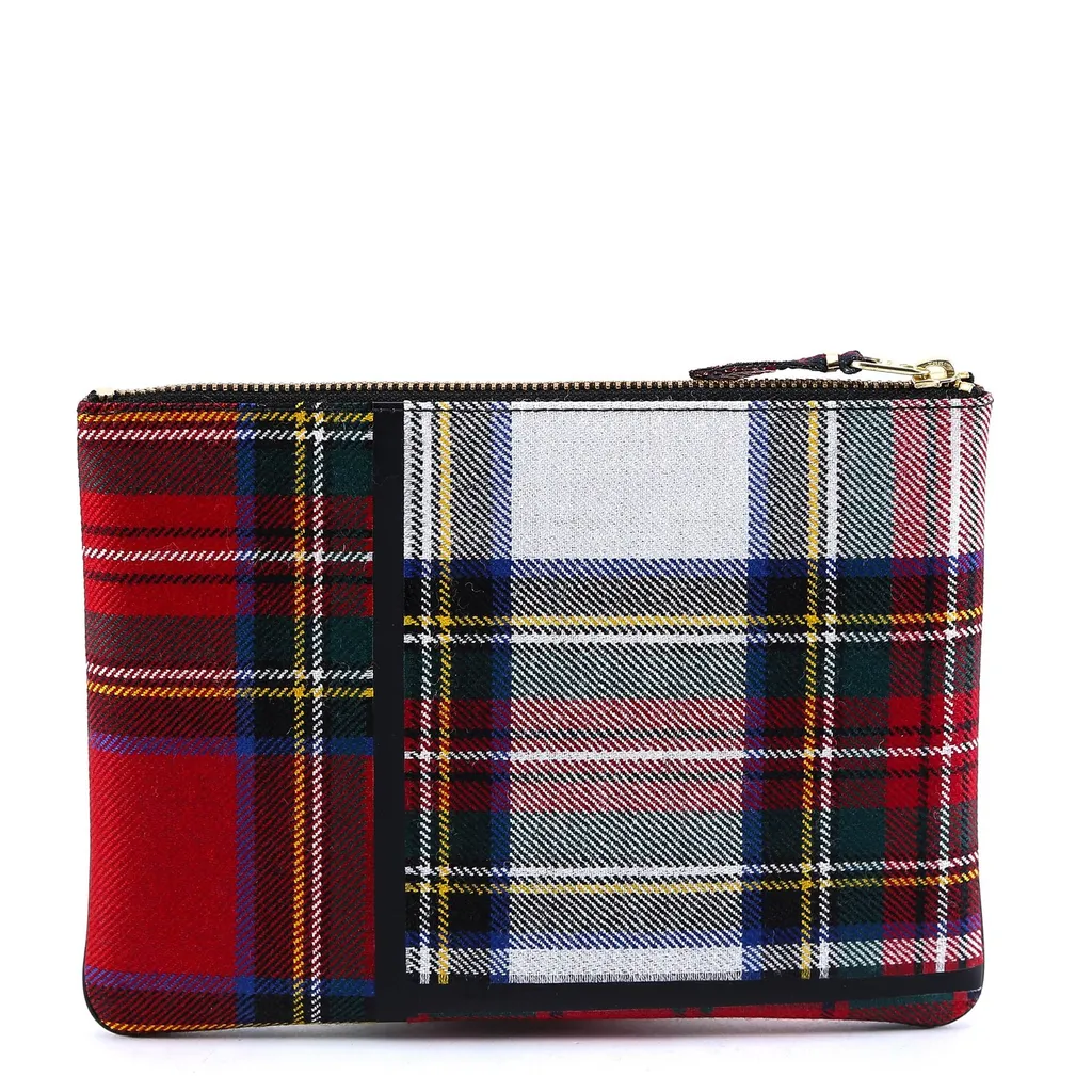 Comme Des GarÇOns Wallet Checked Patchwork Clutch Bag