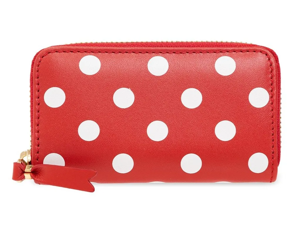 Comme Des GarÇOns Wallet Polka Dot Printed Zipped Wallet