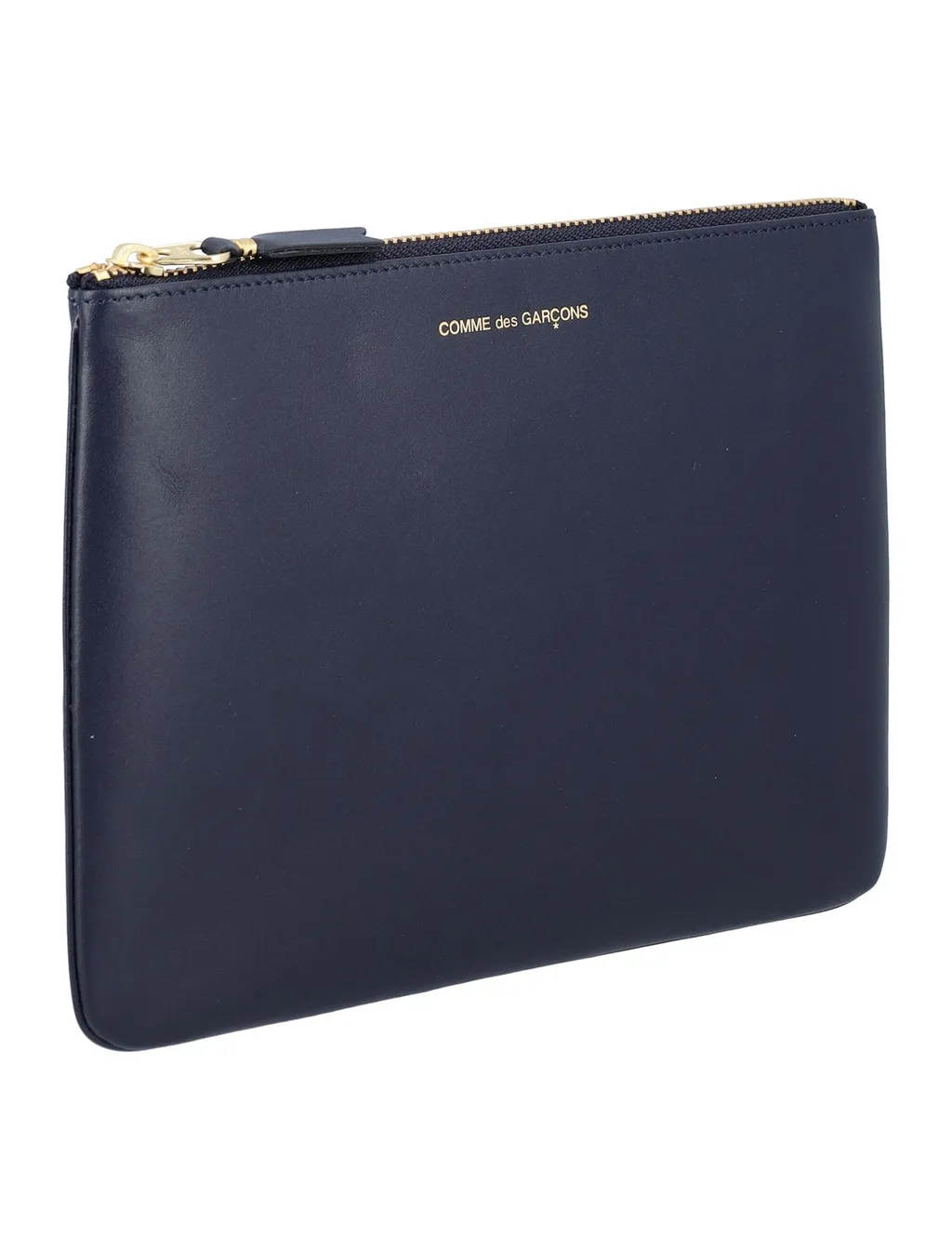 Comme Des GarÇOns Wallet Logo Embossed Zipped Pouch