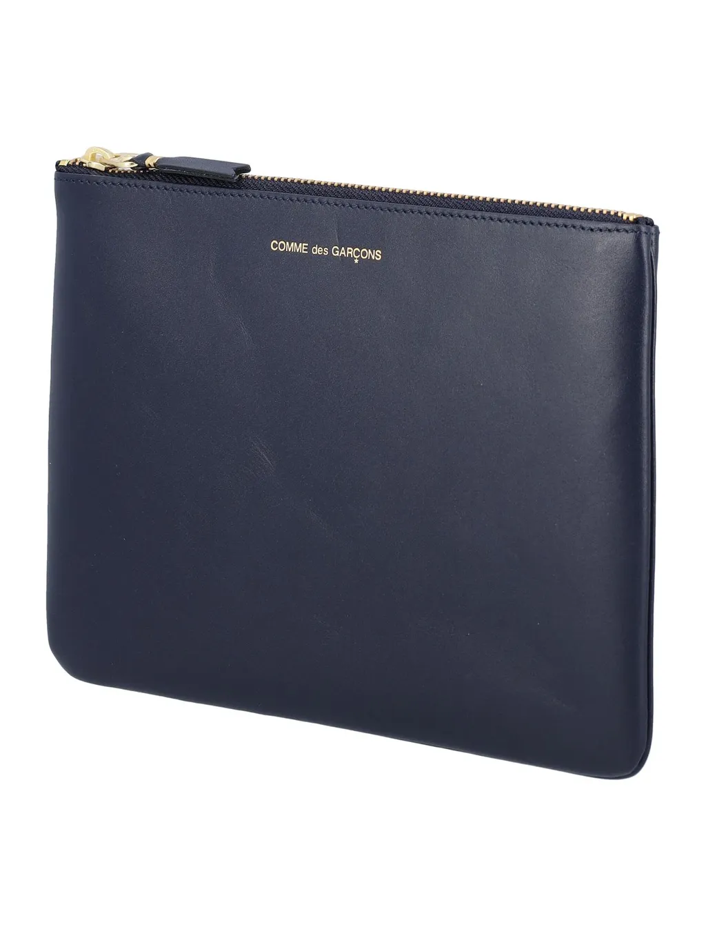 Comme Des GarÇOns Wallet Logo Embossed Zipped Pouch