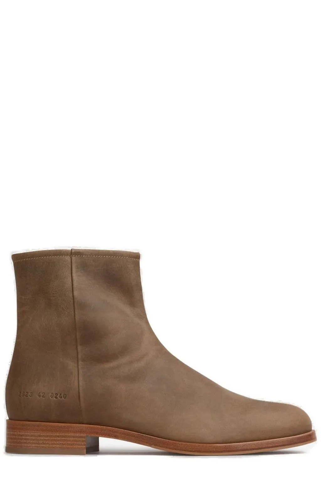 Common Projects Round Toe Zipped Ankle Boots