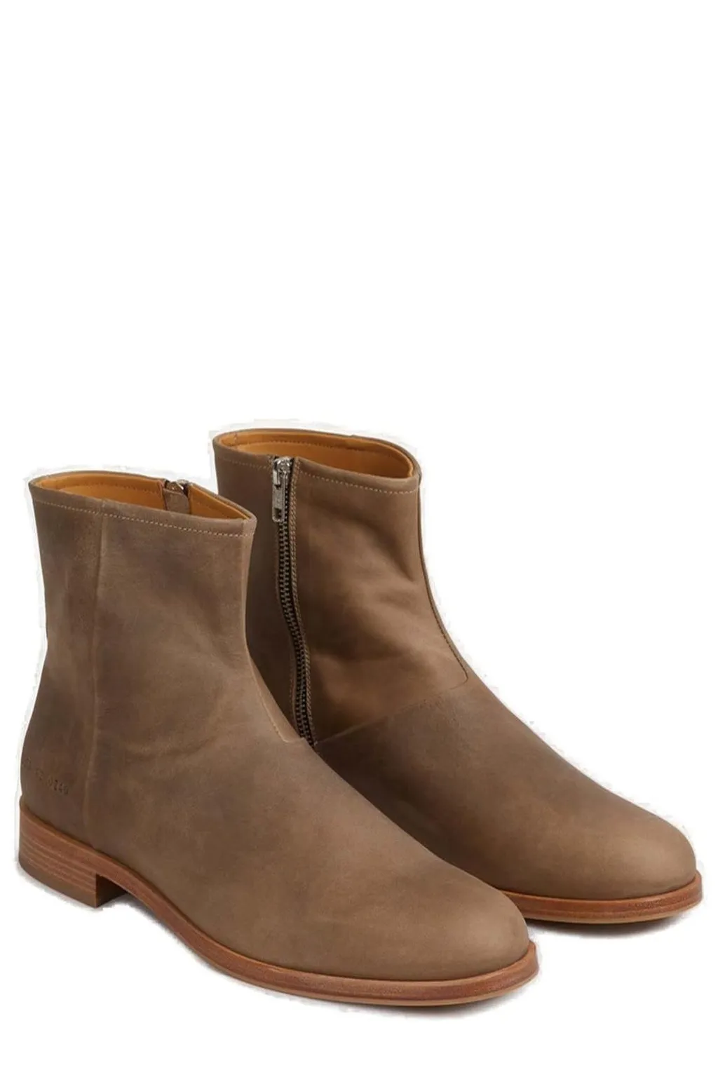 Common Projects Round Toe Zipped Ankle Boots