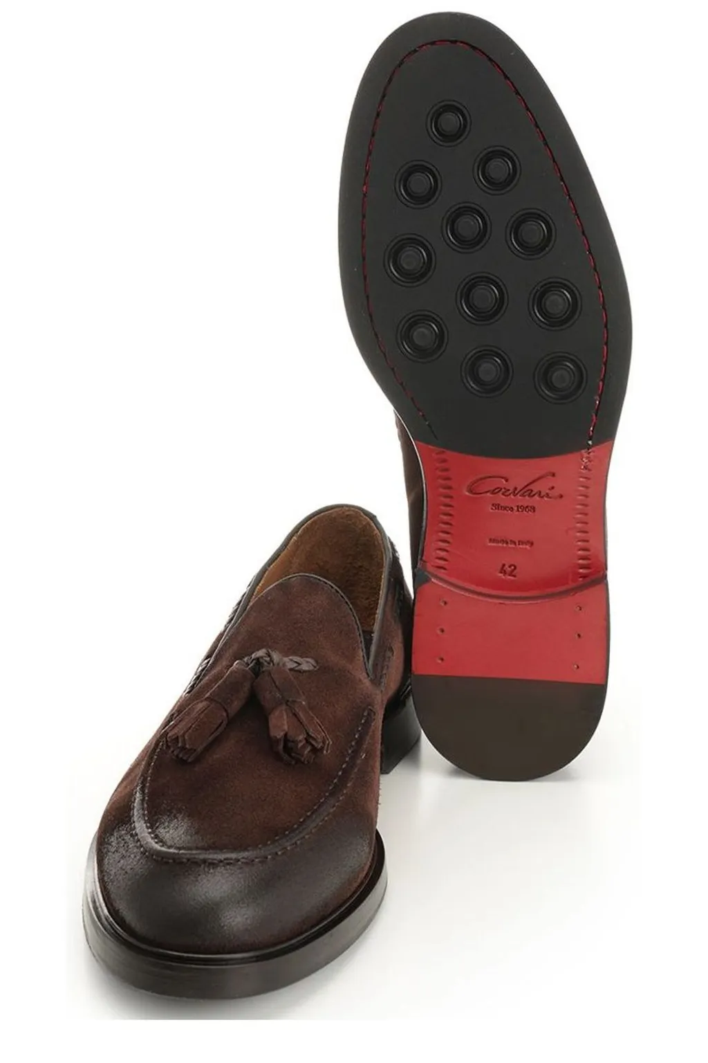 Corvari Tassel Suede Loafers