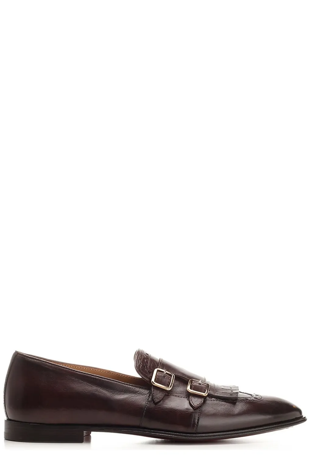 Corvari Double-Buckle Fringed Loafers