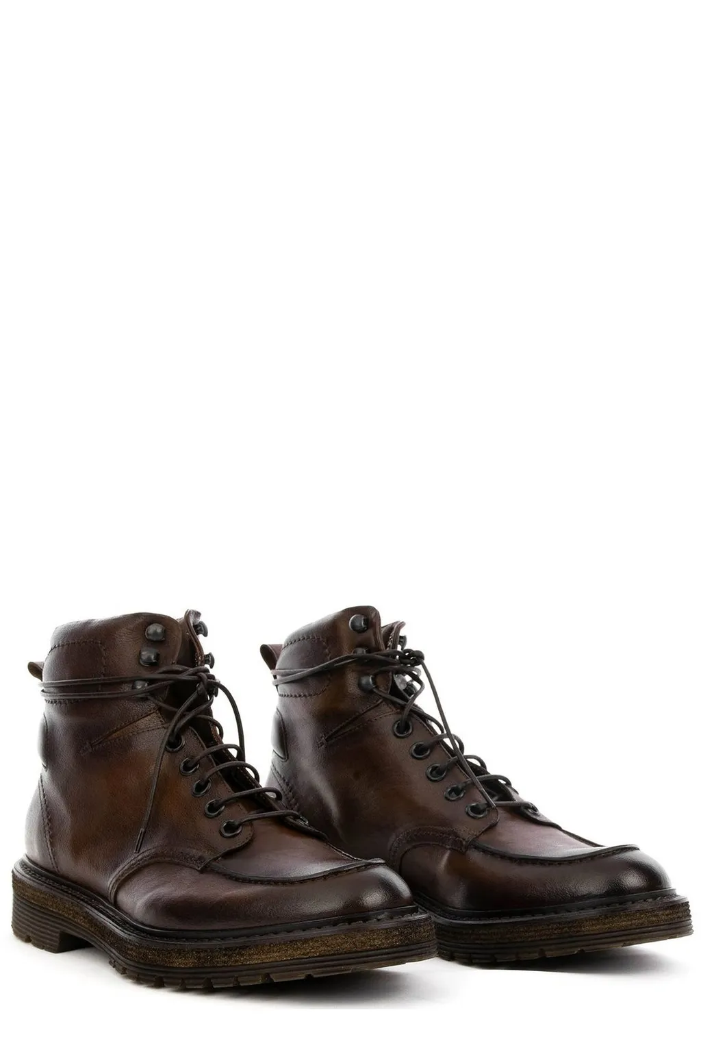 Corvari Mahogany Lace-Up Ankle Boots