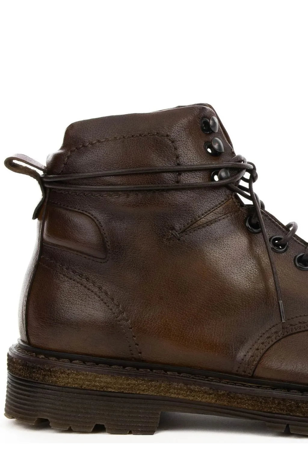 Corvari Mahogany Lace-Up Ankle Boots