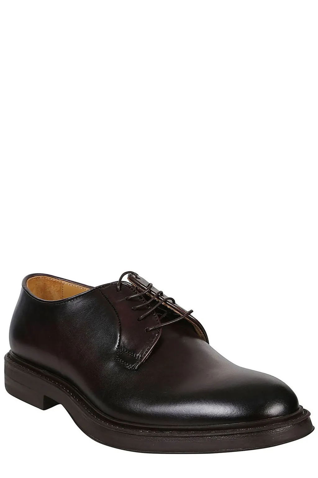 Corvari Almond-Toe Lace-Up Derby Shoes