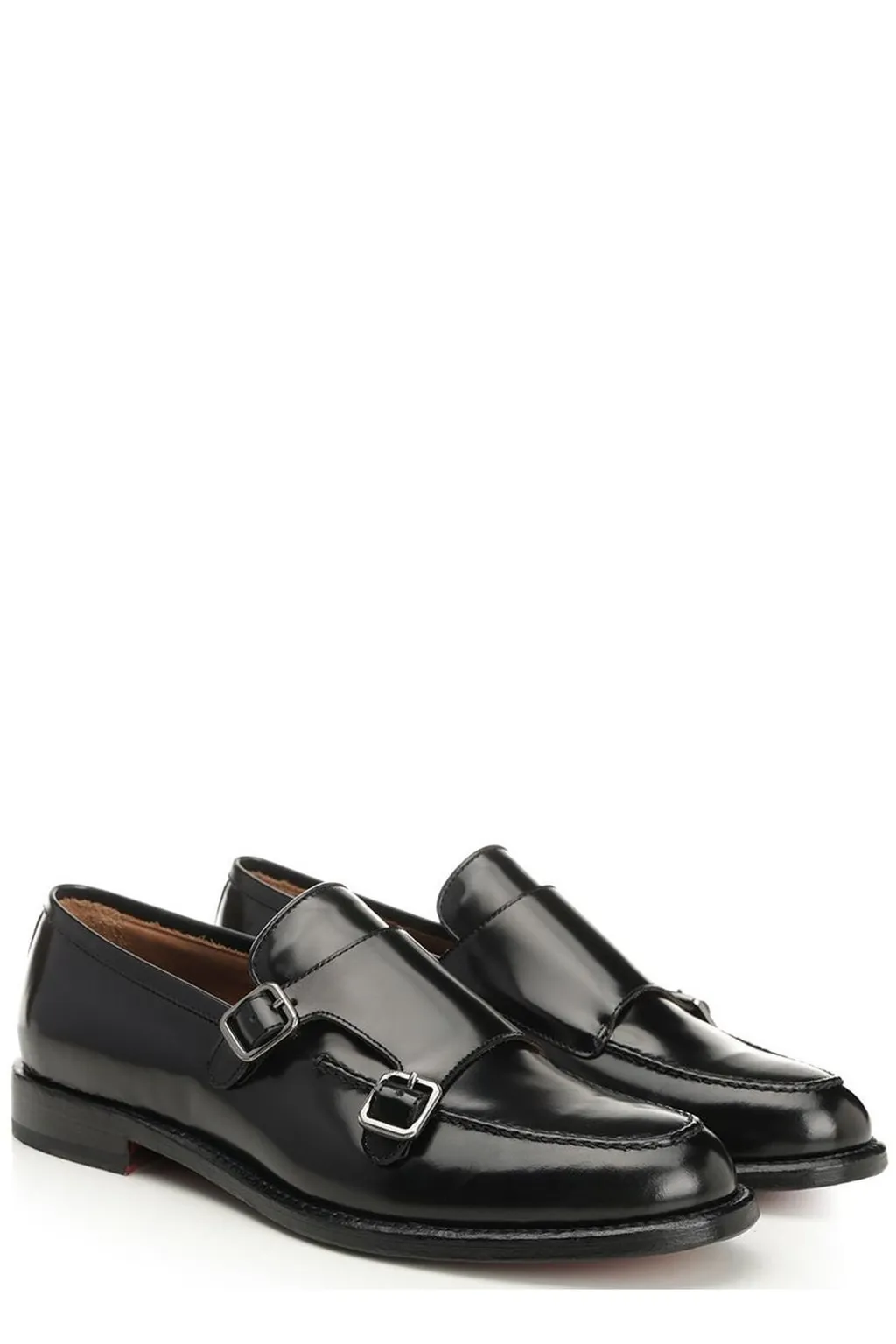 Corvari Double Buckle Slip-On Moccasins