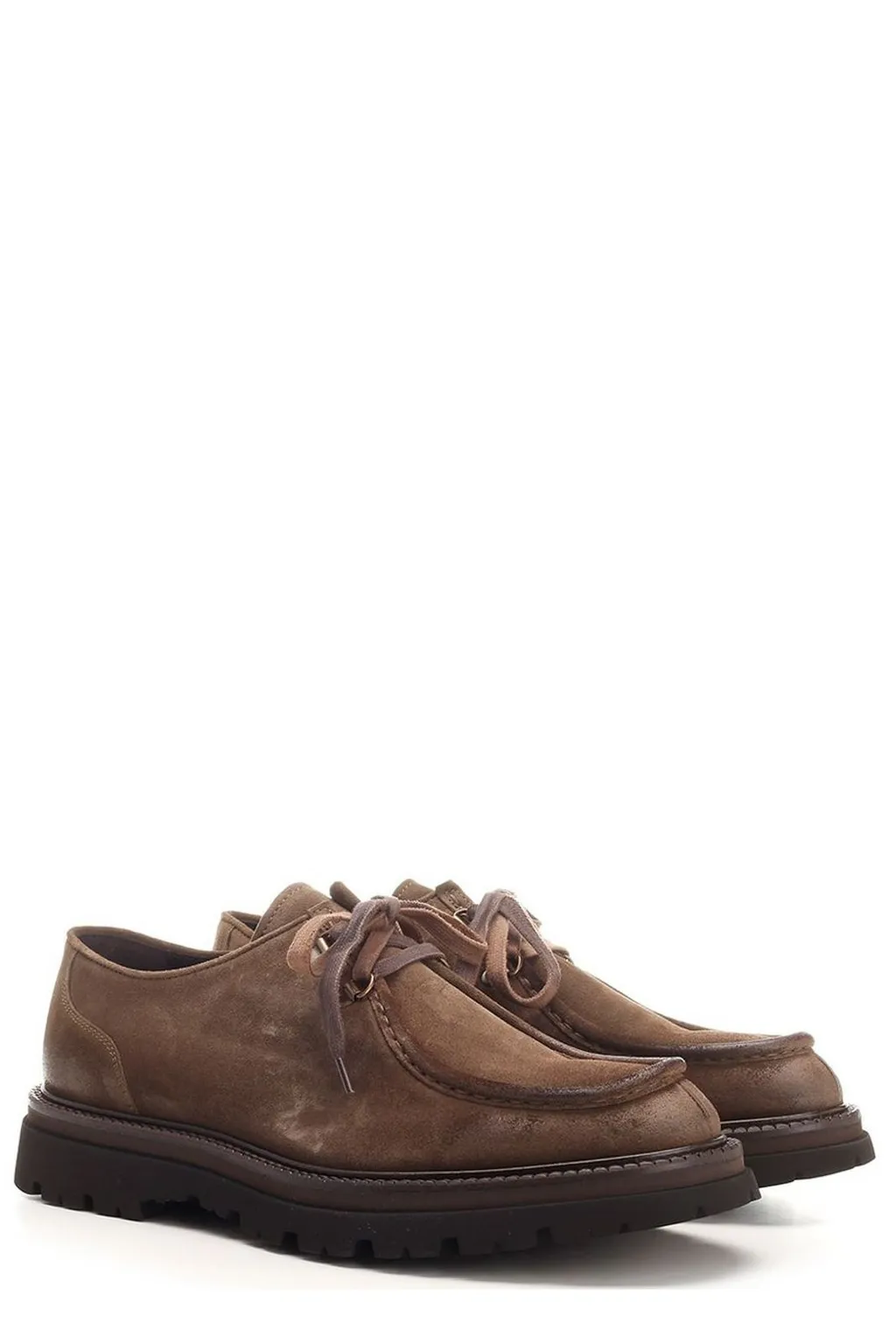 Corvari Suede Tank Lace-Up Shoes