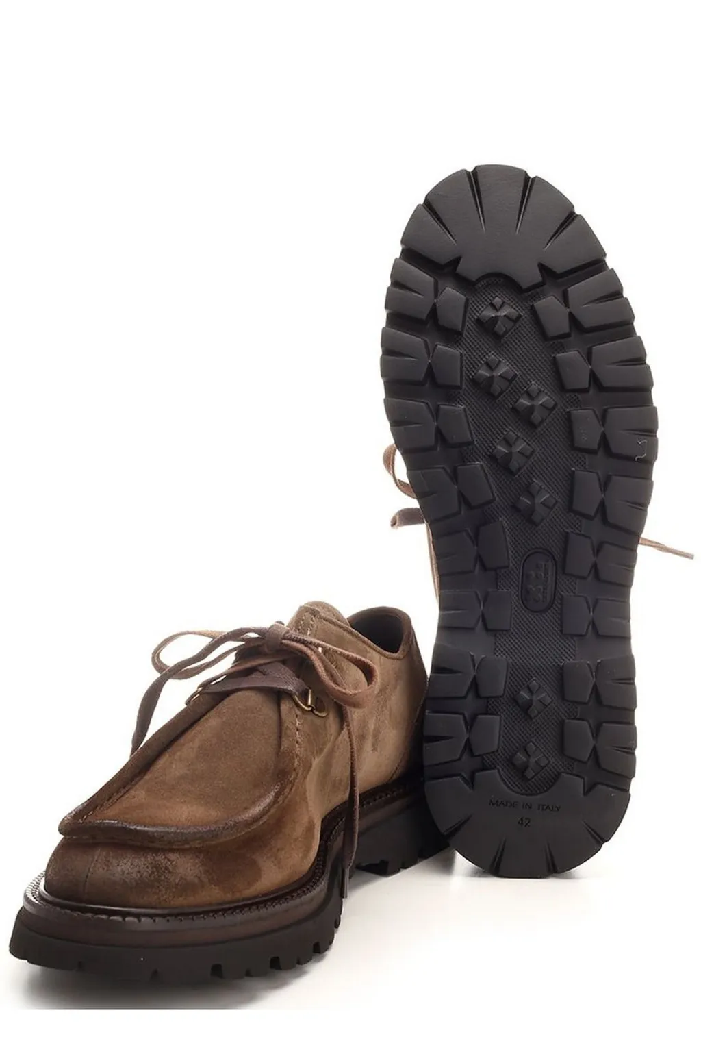 Corvari Suede Tank Lace-Up Shoes