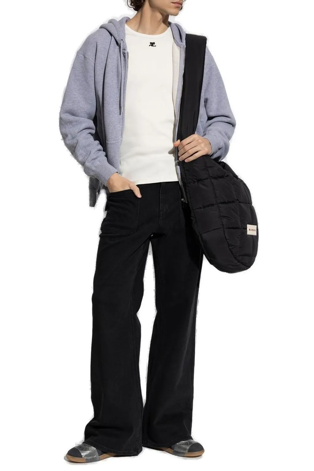 CourrÈGes Logo Detailed Pocket Jeans