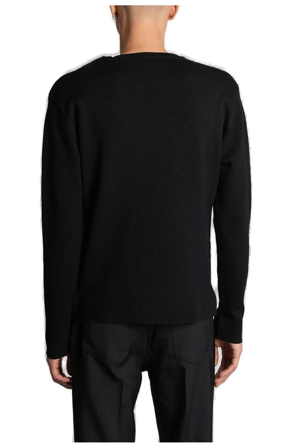 CourrÈGes Logo Detailed Crewneck Jumper