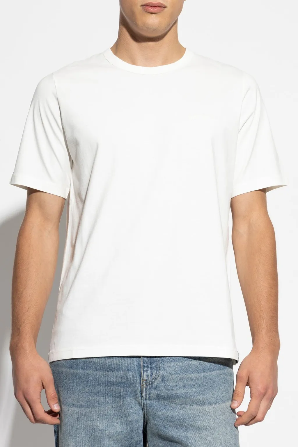 CourrÈGes Logo Embroidered Crewneck T-Shirt