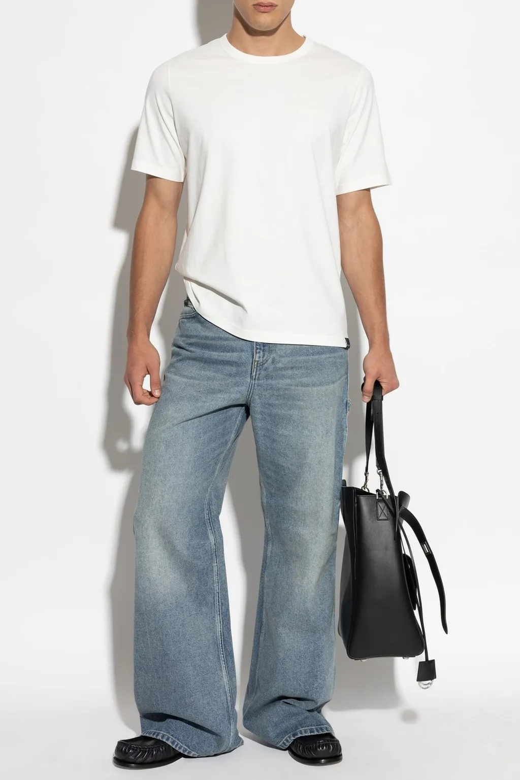 CourrÈGes Logo Embroidered Crewneck T-Shirt