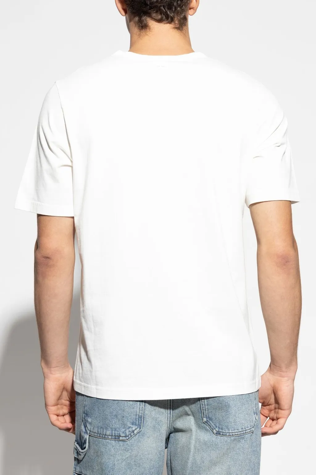 CourrÈGes Logo Embroidered Crewneck T-Shirt